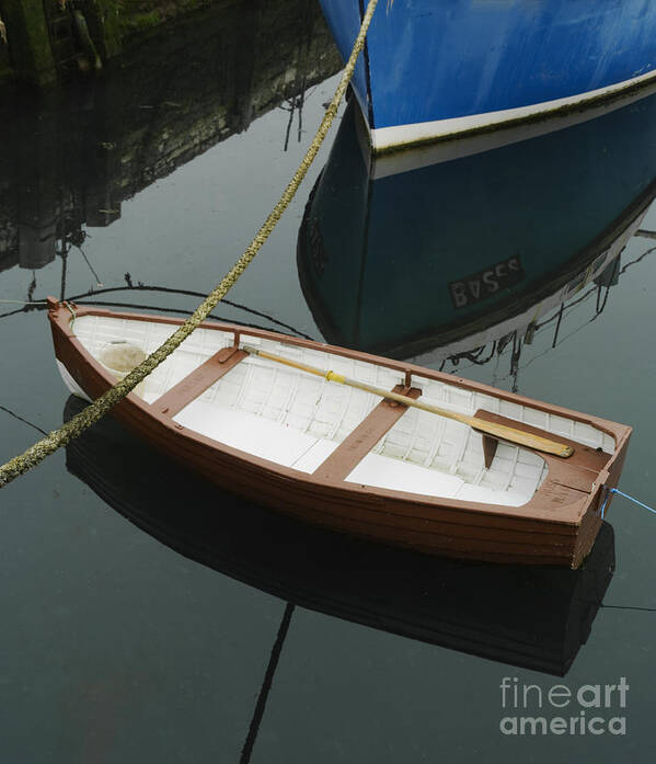 Horizontal Poster featuring the photograph Rowboat in harbor Ireland by Patrick McGill