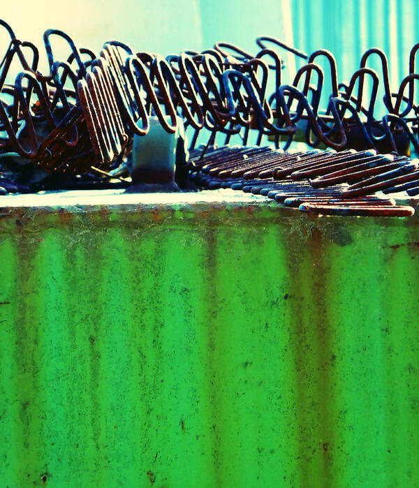 Metal Coils Poster featuring the photograph Rusty Coils 2 by Laurie Tsemak