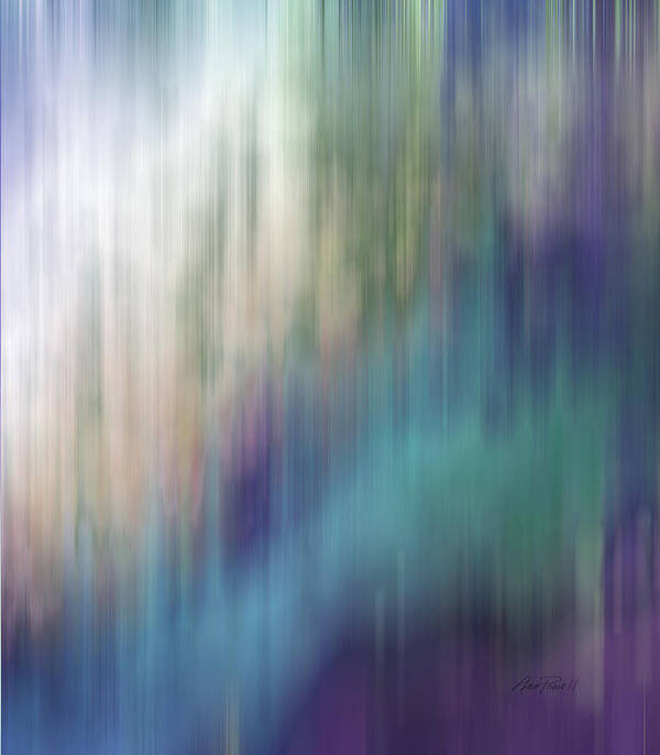 Abstract Poster featuring the digital art Spring Rain - abstract art by Ann Powell