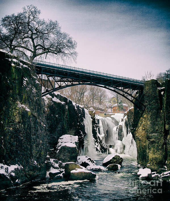 Ice Poster featuring the photograph The Great Falls of Paterson by Mark Miller