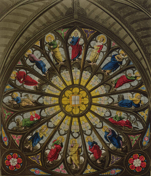 Glass Poster featuring the drawing The North Window by William Johnstone White