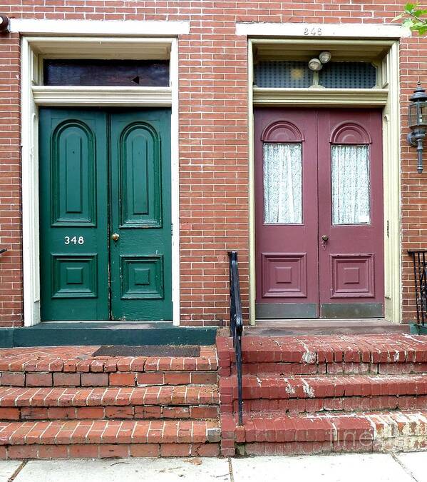 Door Poster featuring the photograph Twin Doors by Sally Simon