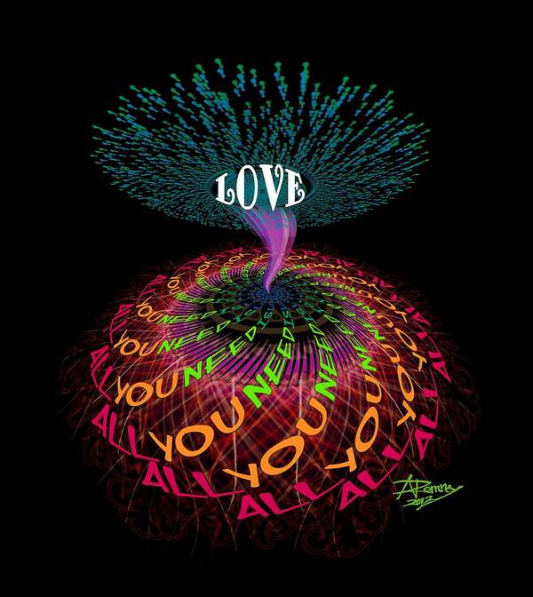  Poster featuring the digital art All You Need Is Love B1 by Atheena Romney