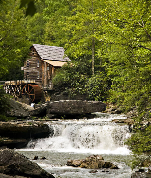Glade Creek Grist Mill Poster featuring the photograph Babcock Mill by Rick Hartigan