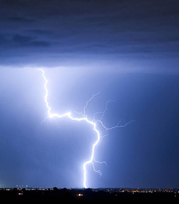 City Poster featuring the photograph C2G Lightning Strike by James BO Insogna
