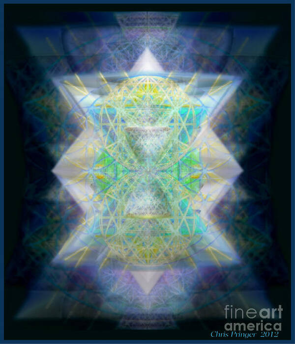 Heart Chakra Poster featuring the digital art Love's Chalice from the Druid Tree of Life by Chris Pringer