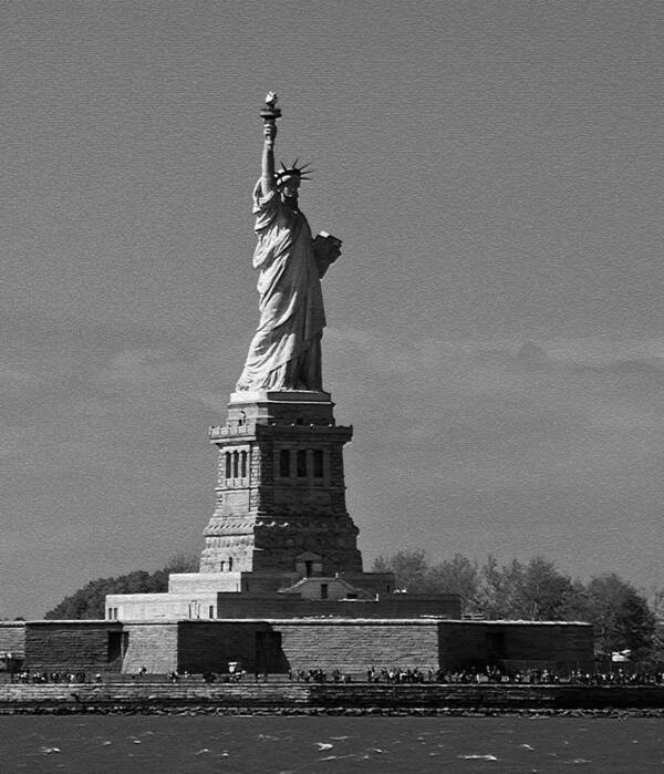 Statue Of Liberty Poster featuring the photograph Our Lady of the Harbor by Nancy De Flon