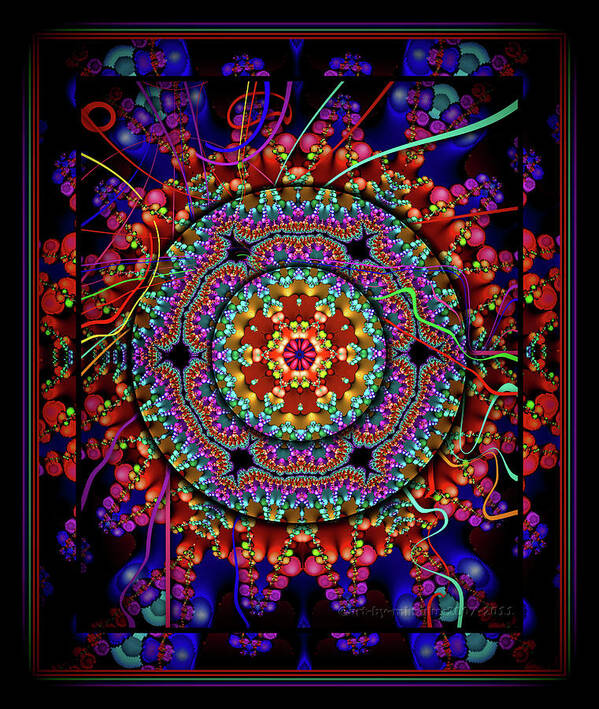 Mandala Poster featuring the digital art 003 - Mandala by Mimulux Patricia No