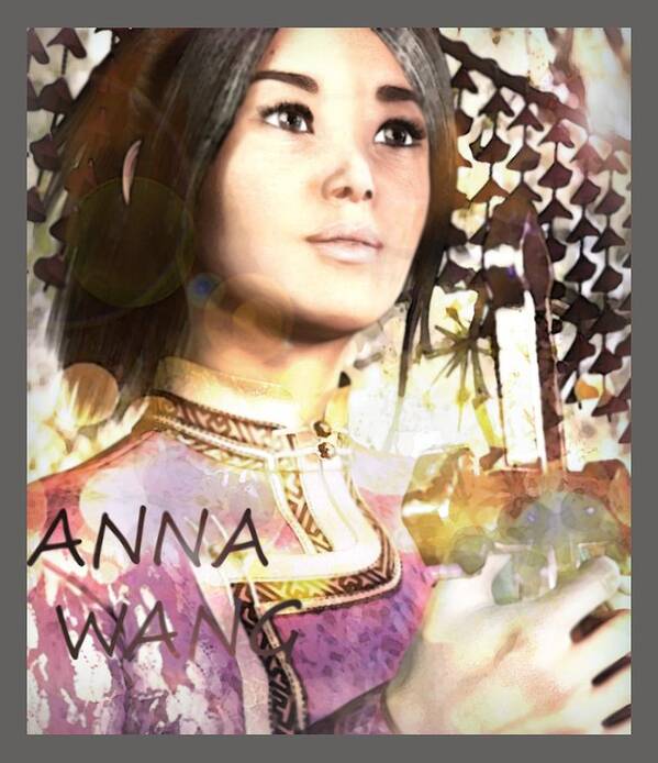 Saint Anna Wang Poster featuring the digital art Saint Anna Wang 6 #1 by Suzanne Silvir