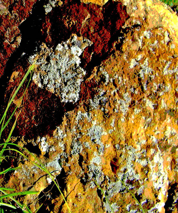 Abstract Poster featuring the photograph The Rock #1 by Lenore Senior