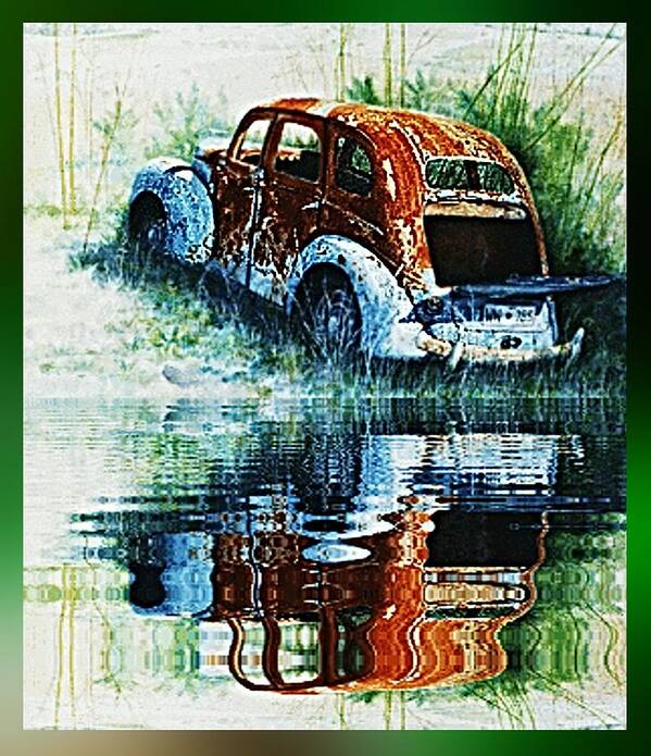 Old Car Poster featuring the painting As Time goes by. . . by Hartmut Jager