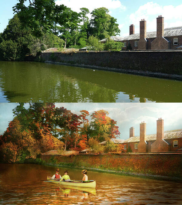 Dunham Poster featuring the photograph Autumn in England - Side by Side by Mike Savad