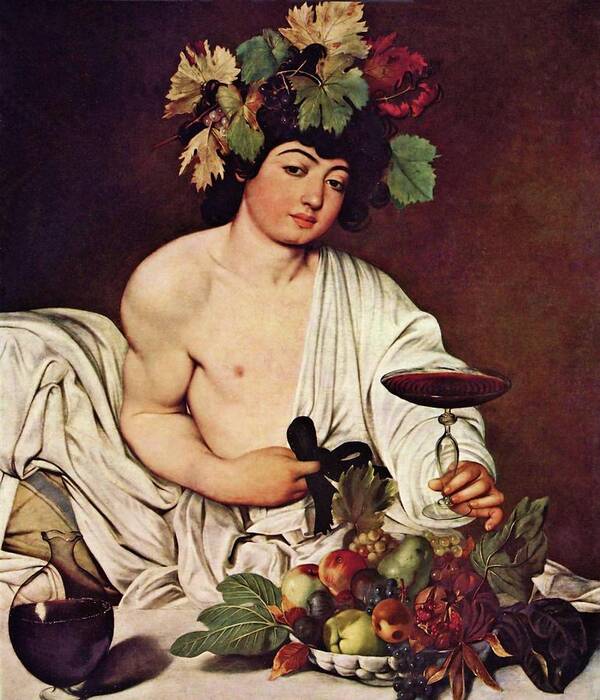 Bacchus Poster featuring the painting Bacchus by Michelangelo Caravaggio