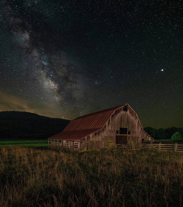 Boxley Valley Poster featuring the photograph Boxley Valley Barn on the 4th by Hal Mitzenmacher