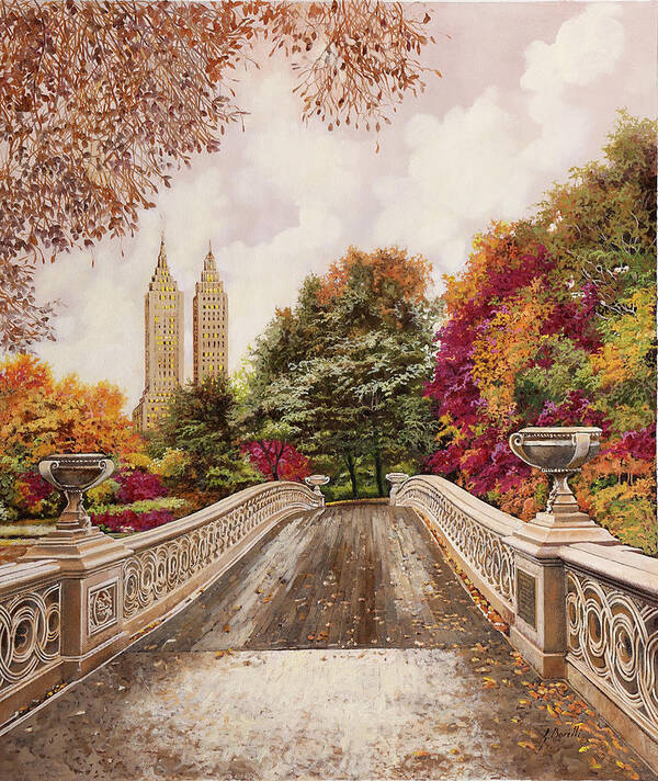 New York Poster featuring the painting Central Park by Guido Borelli