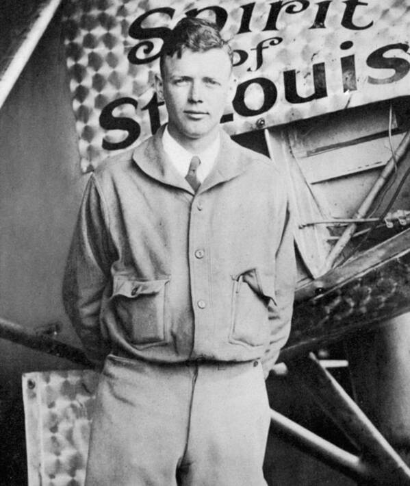 Lindbergh Poster featuring the photograph Charles Lindbergh by American School