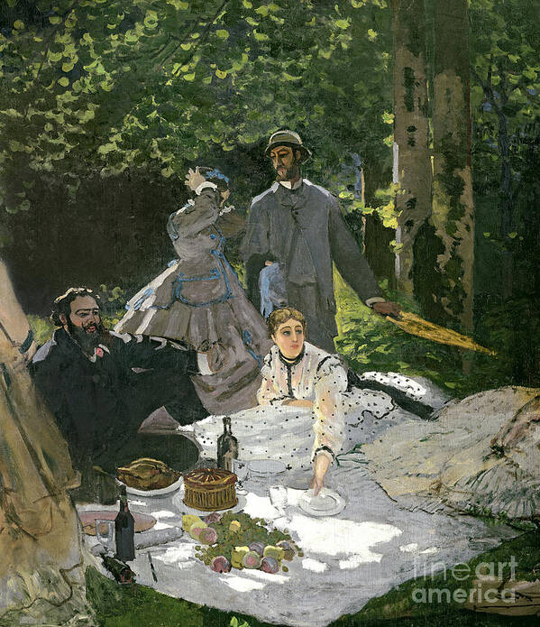 Dejeuner Poster featuring the painting Dejeuner sur lHerbe by Claude Monet