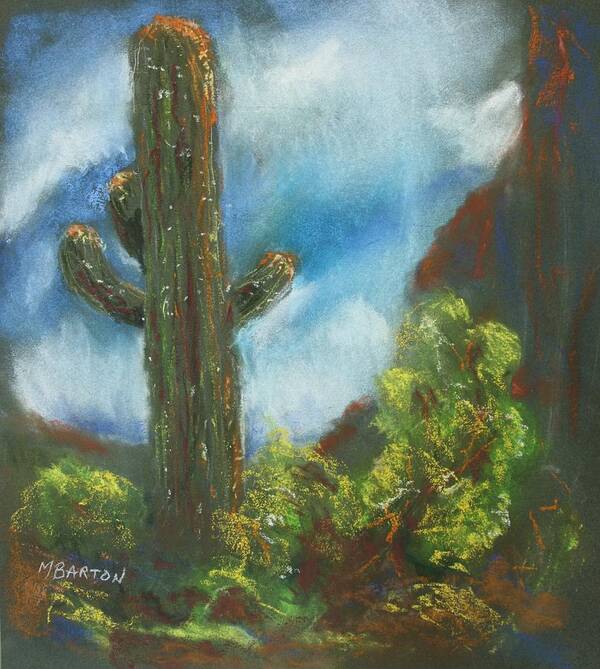 Cactus Poster featuring the painting Desert Sentinel by Marilyn Barton
