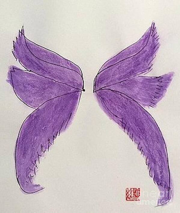 Fairy Wings Poster featuring the painting Fairy Wings For Sale by Margaret Welsh Willowsilk