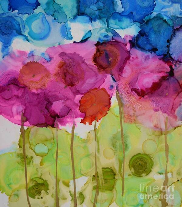 Floral Poster featuring the painting Floral Pink by Beth Kluth