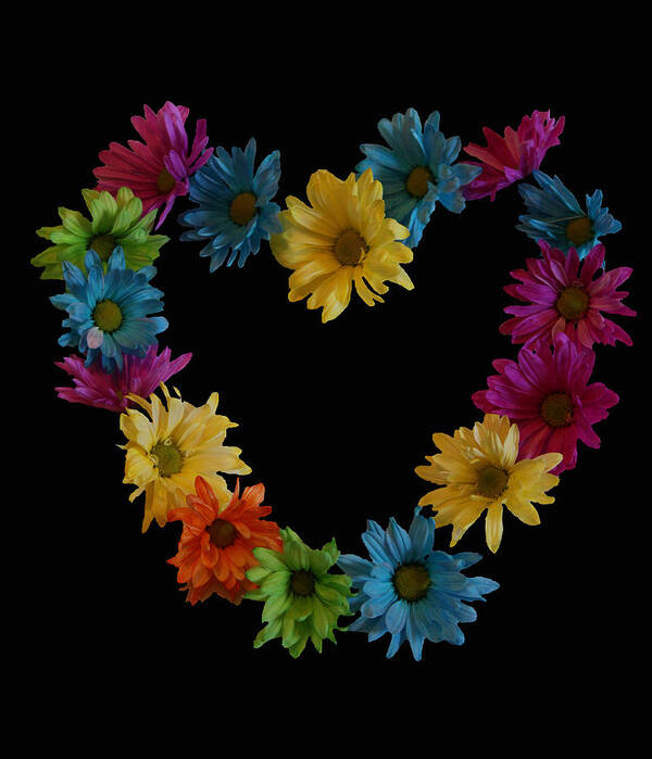 Daisy Poster featuring the photograph Flower Heart by Jodi Vetter