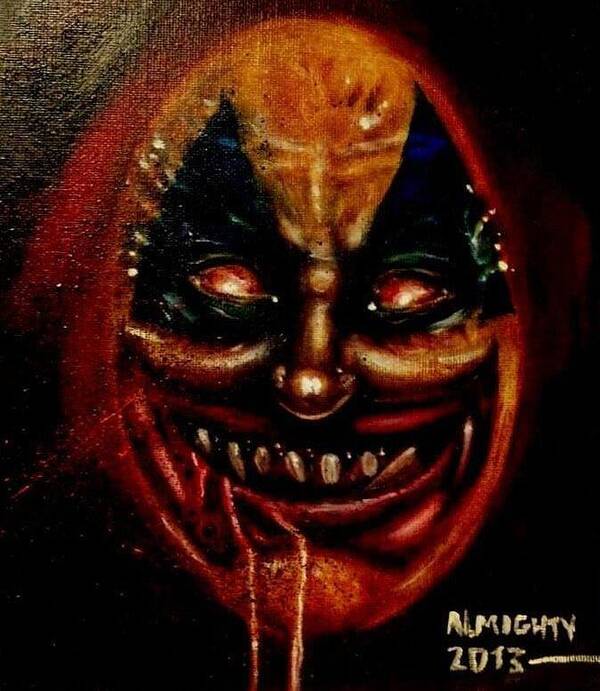 John Wayne Gacy Poster featuring the painting Gacy In Hell by Ryan Almighty