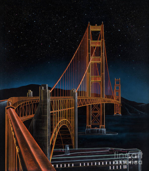 Lynette Cook Poster featuring the painting Golden Gate by Lynette Cook