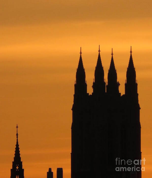 Gothic Poster featuring the photograph Gothic Spires at Sunset by Beth Myer Photography
