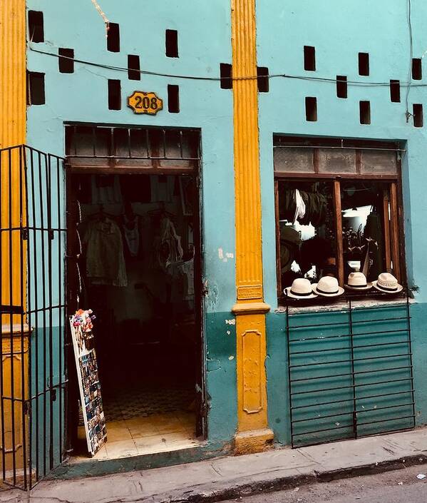 Cuba Poster featuring the photograph Hat Shop by Kerry Obrist
