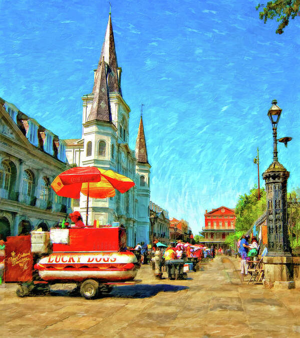 French Quarter Poster featuring the photograph Jackson Square oil by Steve Harrington