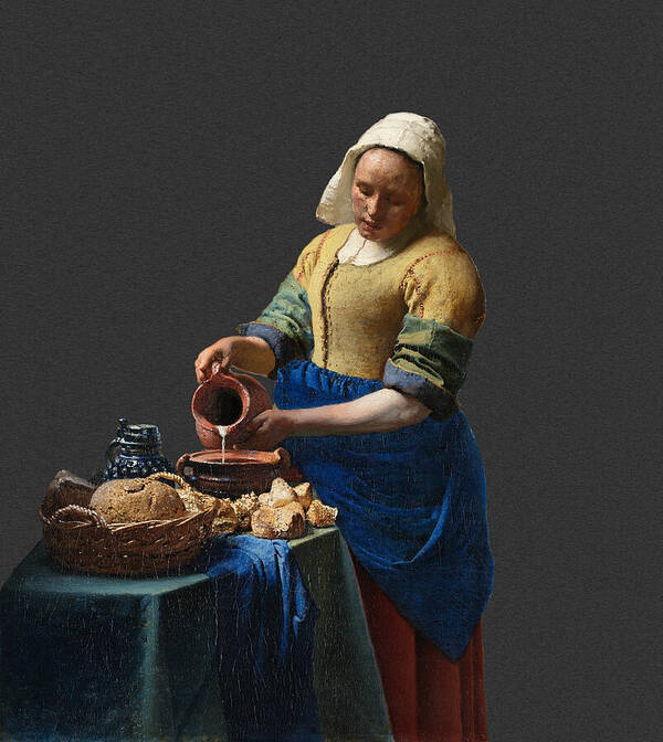 Postmodernism Poster featuring the digital art Layered 16 Vermeer by David Bridburg