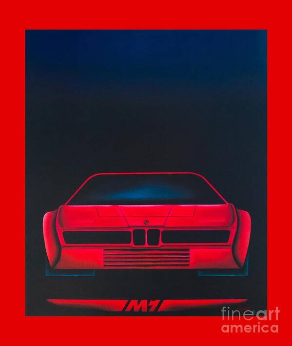 Bmw Poster featuring the painting Bmw M1 by Johannes Murat