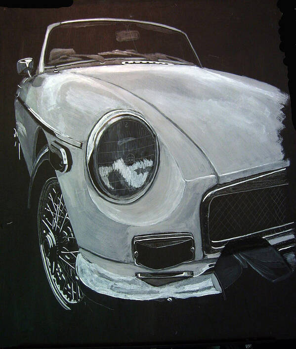 Mgb Poster featuring the painting MGB by Richard Le Page