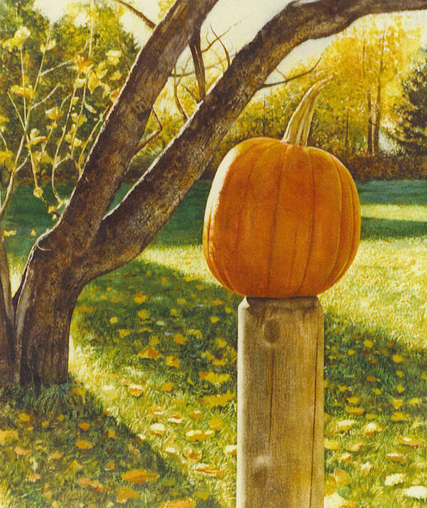Pumpkins Poster featuring the painting October Afternoon by Tyler Ryder