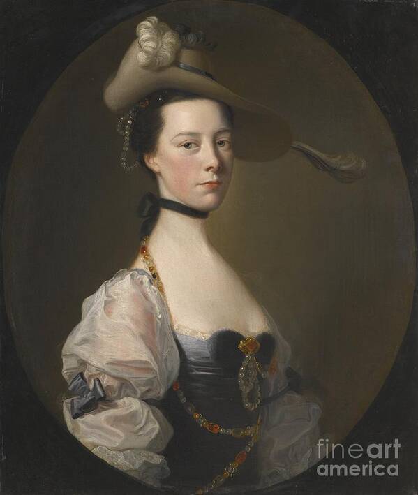 Joseph Wright Of Derby Poster featuring the painting Portrait Of A Lady by MotionAge Designs