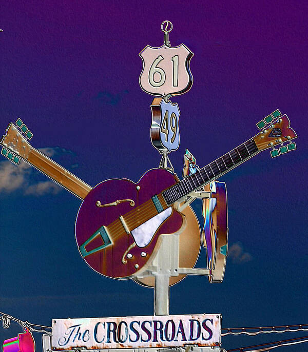 Royal Poster featuring the photograph Royal Blue Crossroads by Karen Wagner