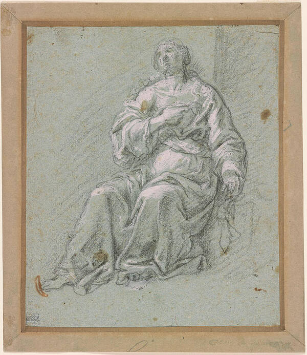 Sebastiano Conca 1680-1764 Seated Woman Poster featuring the painting Seated Woman by MotionAge Designs