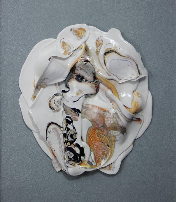 White Poster featuring the painting Shell by Madeleine Arnett