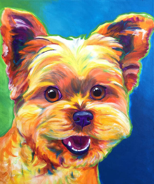 Shih Tzu Poster featuring the painting Shih Tzu - Boba by Dawg Painter