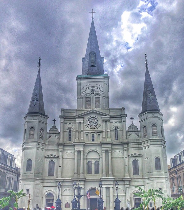 Jackson Square Poster featuring the photograph St Louis Cathedral by Barry Bohn