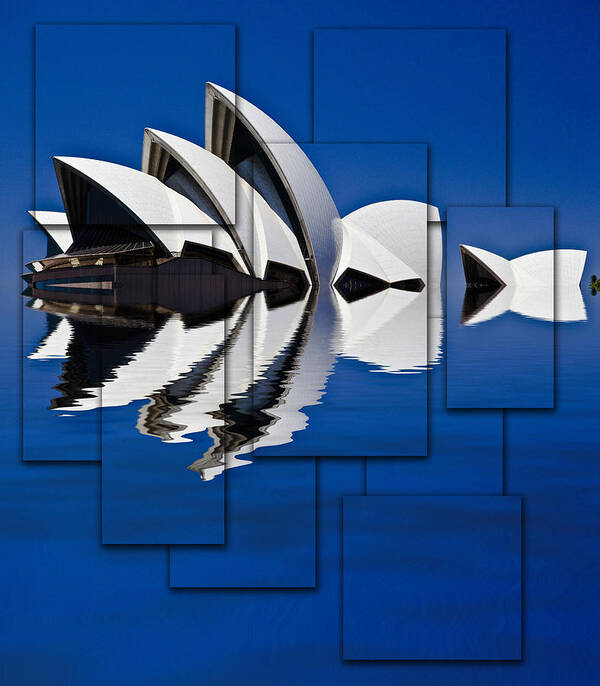 Sydney Opera House Poster featuring the photograph Sydney Opera House collage by Sheila Smart Fine Art Photography