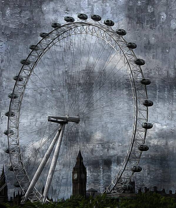 London Eye Poster featuring the photograph The London Eye by Karen McKenzie McAdoo