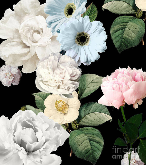 Peonies Poster featuring the painting Wallflowers by Mindy Sommers