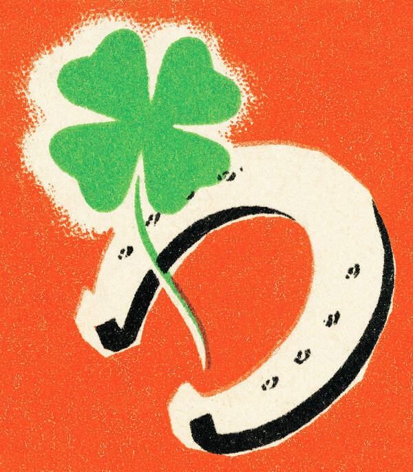 Campy Poster featuring the drawing Lucky symbols #1 by CSA Images