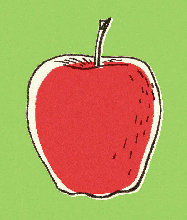 Apple Poster featuring the drawing Apple #2 by CSA Images