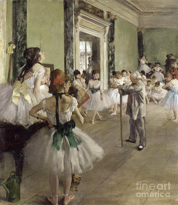 Degas Ballet Class Poster featuring the painting The Ballet Class by Edgar Degas by Edgar Degas