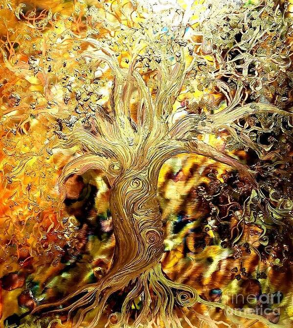 Burning Bush Poster featuring the painting Burning Bush by Stefan Duncan