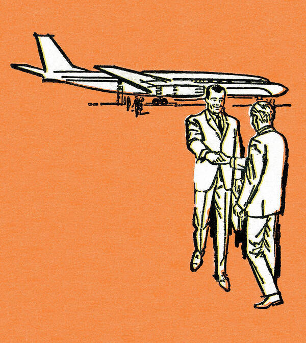 Adult Poster featuring the drawing Business travel by CSA Images