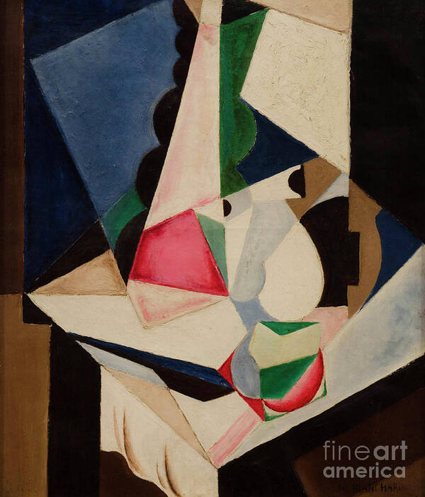 Oil Painting Poster featuring the drawing Cubist Composition by Heritage Images