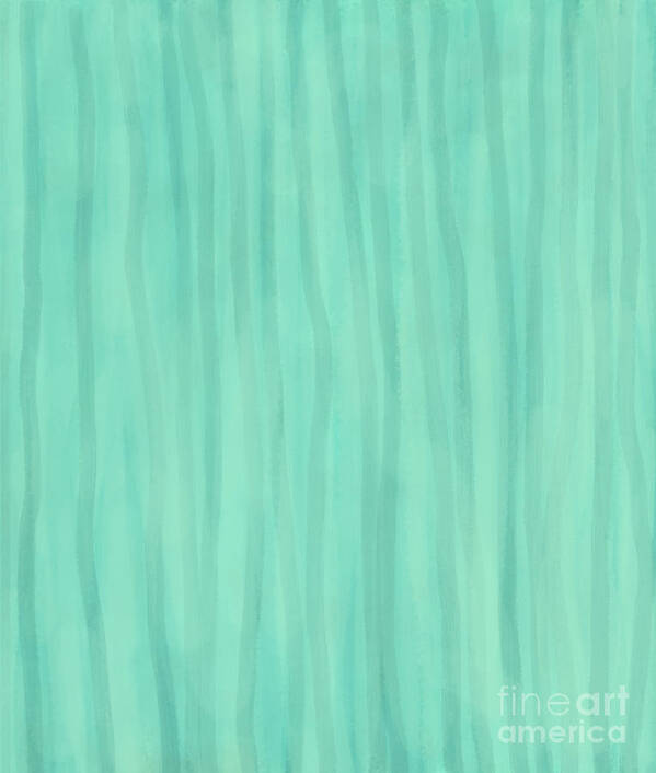 Mint Green Lines Poster featuring the digital art Mint Green Lines by Annette M Stevenson